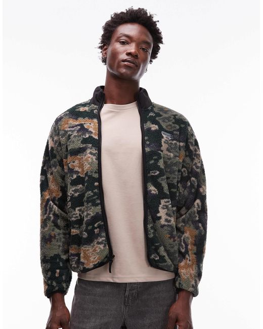Element Black Classic Sherpa Zip Through Fleece for men