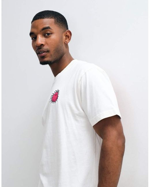 Vans White Checkerboard Behaviour Short Sleeve T-Shirt for men