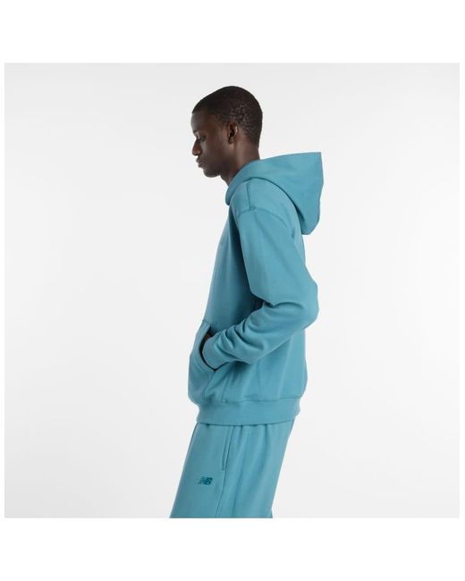 New Balance Blue Athletics French Terry Hoodie for men