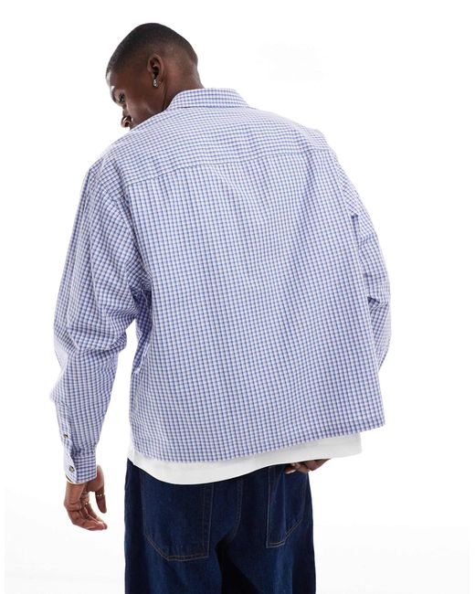 ASOS – kastiges oversize-hemd in Blue für Herren
