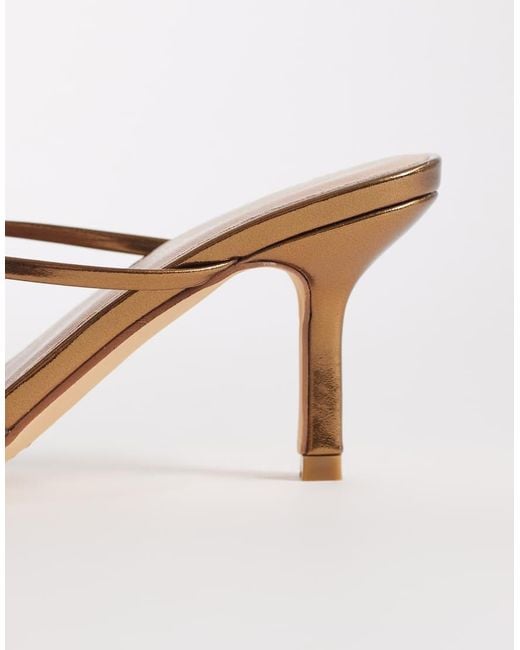 London Rebel Brown Gracie Heeled Sandals
