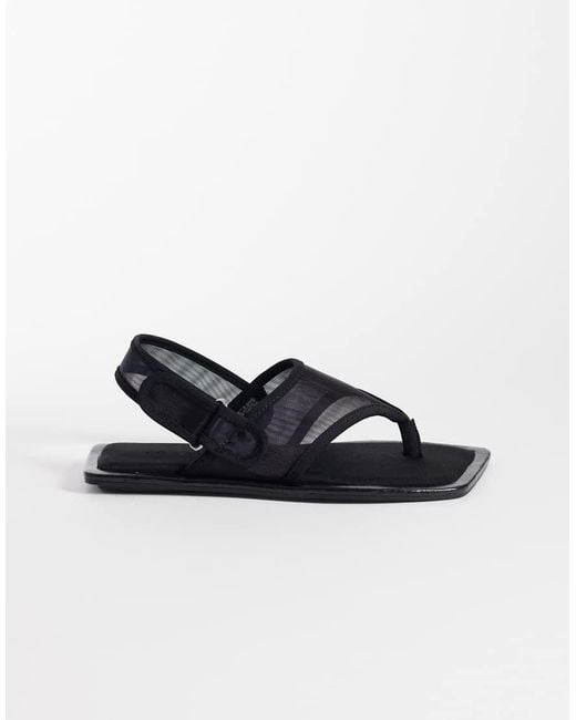 ASOS Blue Francine Mesh Sling Back Sandals