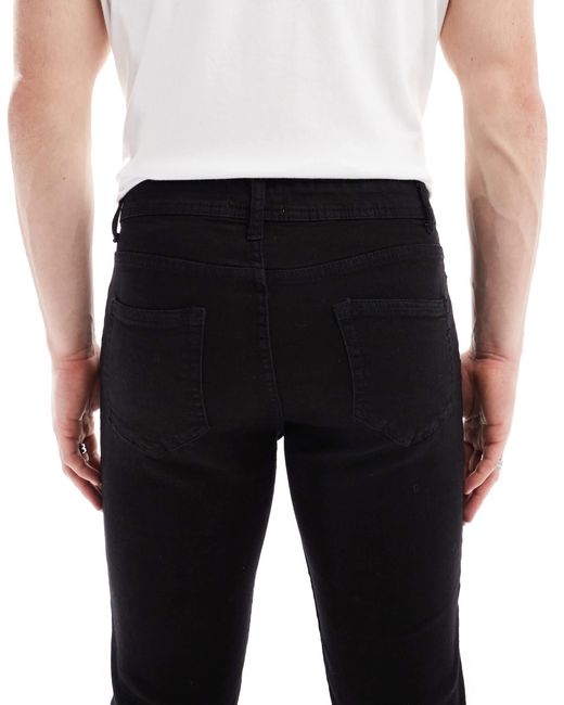 Don't Think Twice Dtt – stretch-jeans mit sehr engem schnitt in Black für Herren
