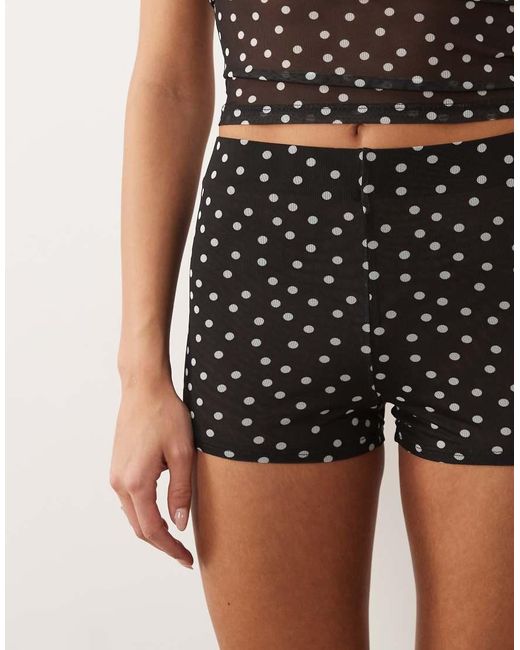 ASOS Black Sheer Mesh Mini Shorts