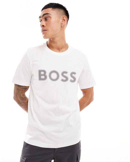 Boss White Logo T-shirt for men
