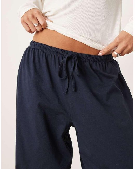 ASOS Blue Asos Design Petite Mix & Match Cotton Pajama Pants