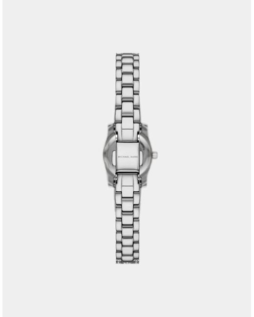 Michael Kors White Lexington Three-Hand Stainless Steel Watch