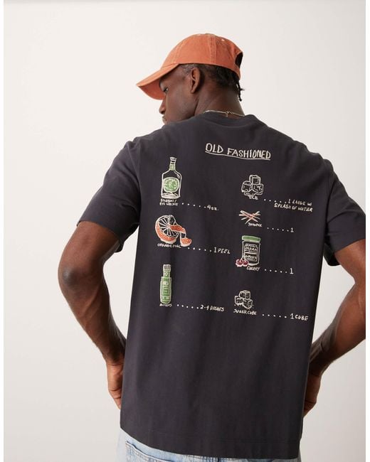 Abercrombie & Fitch Black Luxe Holiday Back Print T-shirt for men