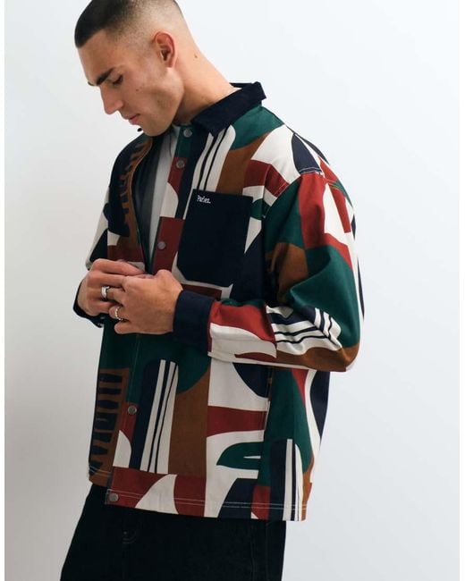 Parlez Black Abstract Printed Shirt for men