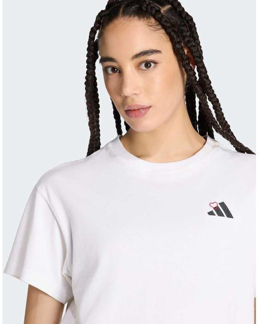 Adidas Originals White Embroidery Pack Loose Graphic T-shirt