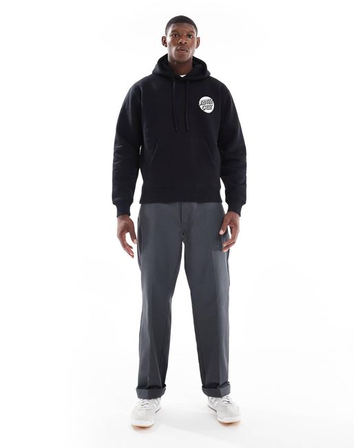 Santa Cruz Blue Heavyweight Logo Hoodie With Back Print for men