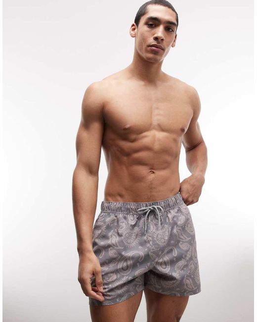 ASOS Gray Swim Shorts for men