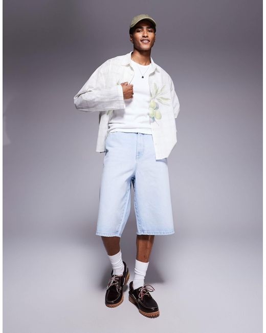 ASOS – boxy fit oversize-hemd in White für Herren