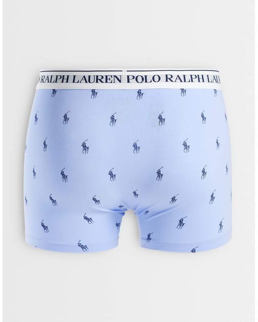 Polo Ralph Lauren Blue 3 Pack Printed Trunks