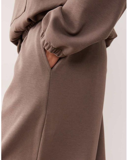 ASOS Brown Interlock Co-ord Extreme Funnel jogger