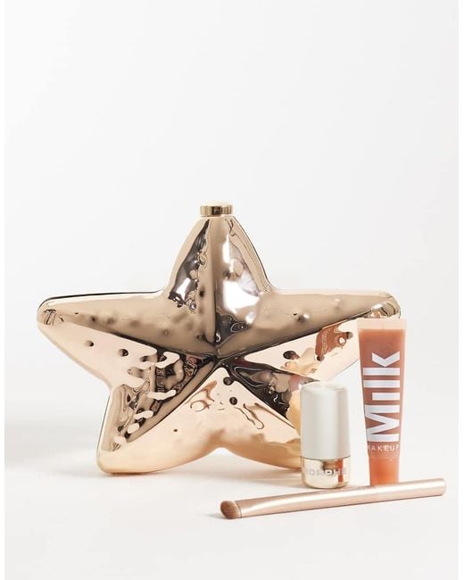 New Look Natural Starfish Box Clutch Bag