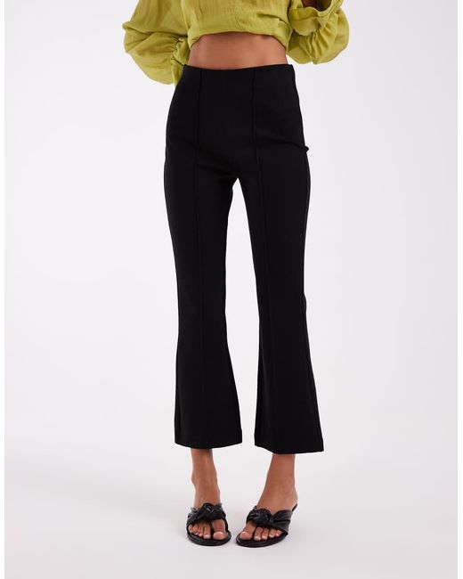 Vero Moda Yellow Sculpting Stretch High Waist Pleat Front Flare Trouser