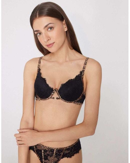 Tezenis Black Venice Jungle Glow Padded Push-Up Bra