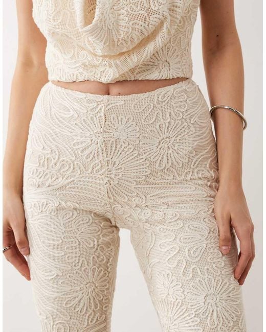 ASOS Natural Textured Capri Pants