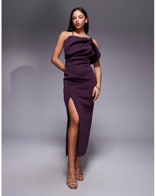 knee length dresses for ladies Well Recieved Lavender Purple Midi Dress – Shop the Mint main image 0