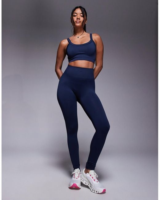 4505 Blue Sculpting Seamless Medium Support Sports Bra