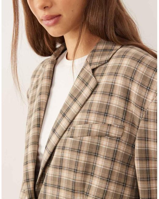 Americana A Extragrande Con Botonadura Simple Ultimate De ASOS de color Natural