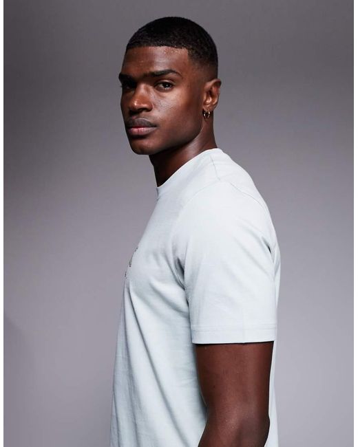 Boss White Insignia Chest Print Logo T-shirt for men