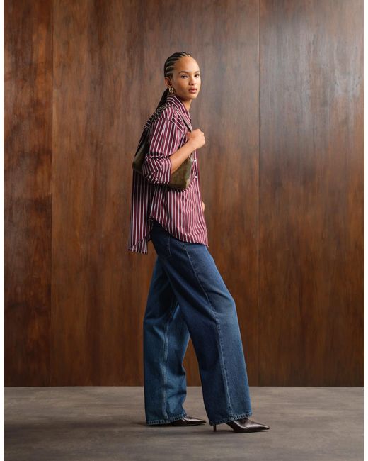 Noisy May Brown Alexa Mid Rise Straight Leg Jeans