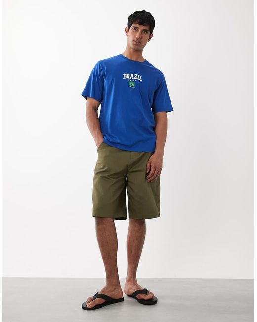 Jack & Jones Blue World Cup Brazil T-shirt for men