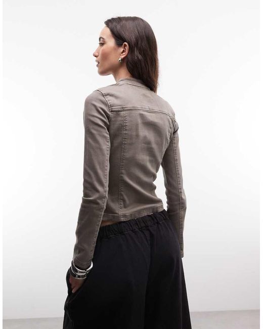 Weekday Green Fitted Zip Through Jacket