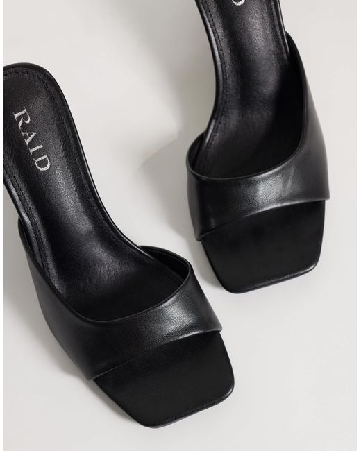 Raid Black Juniper mules mit keilabsatz
