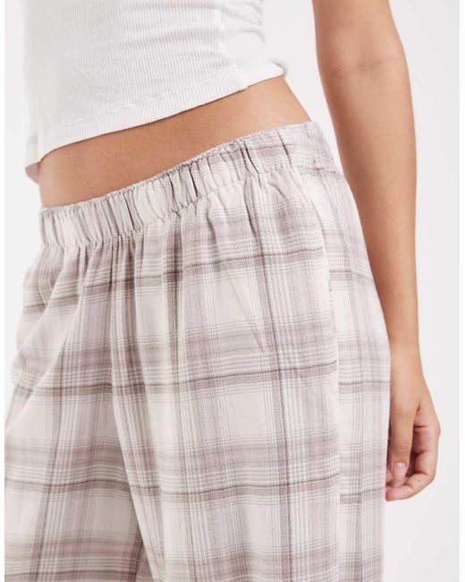 Hollister Natural Cosy Wide Leg Flannel Pyjama Bottoms