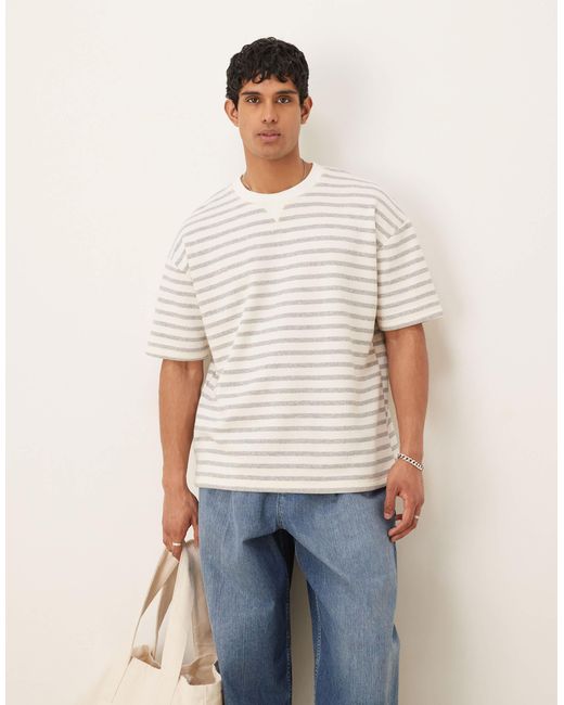 ASOS – oversize-t-shirt aus schwerem material in White für Herren