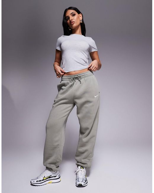 Nike Gray Phoenix Fleece Oversized Sweatpants