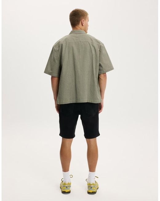 Cotton On Natural Loose Straight Denim Short for men