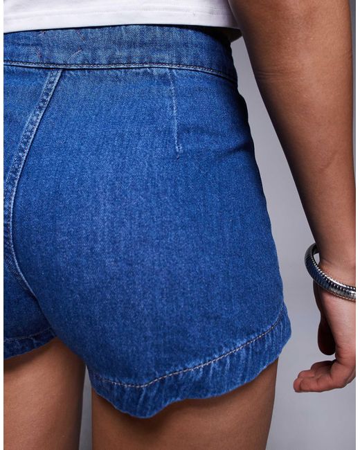 River Island Blue – elegante micro-shorts
