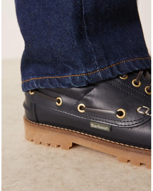 Barbour Blue Deck Boat Loafers for men