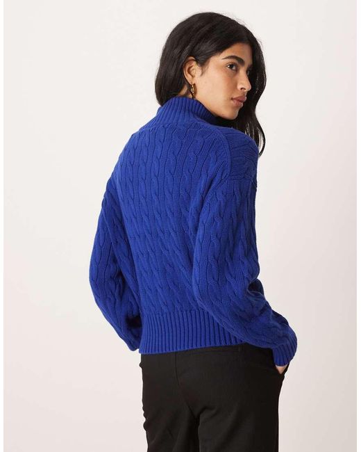 Polo Ralph Lauren Blue Half Zip Thru Jumper
