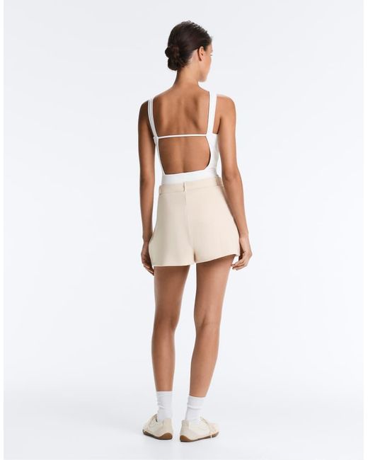 Oysho White Comfortlux Open-Back Body
