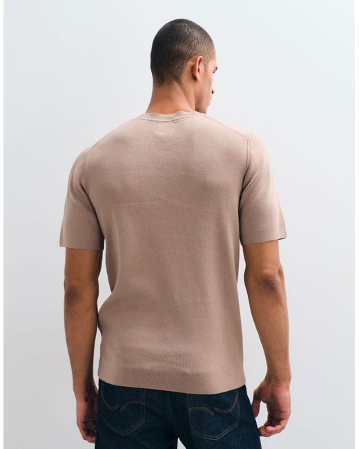 ASOS – fein geripptes basic in Natural für Herren