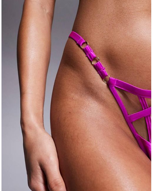 Tanga Morado Sheer Desire De Ann Summers de color Purple