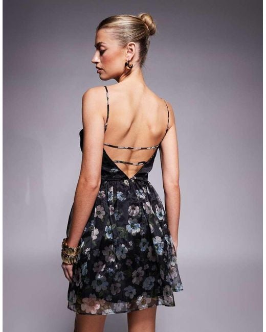 Lulus Blue Tie Back Mini Dress