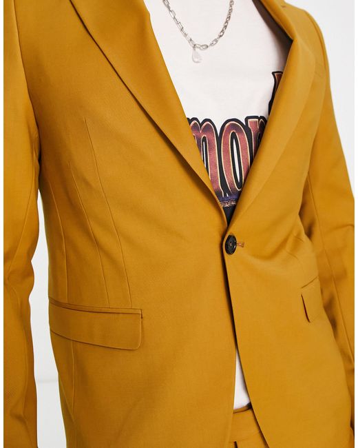 Twisted Tailor Yellow Buscot Suit Jacket for men