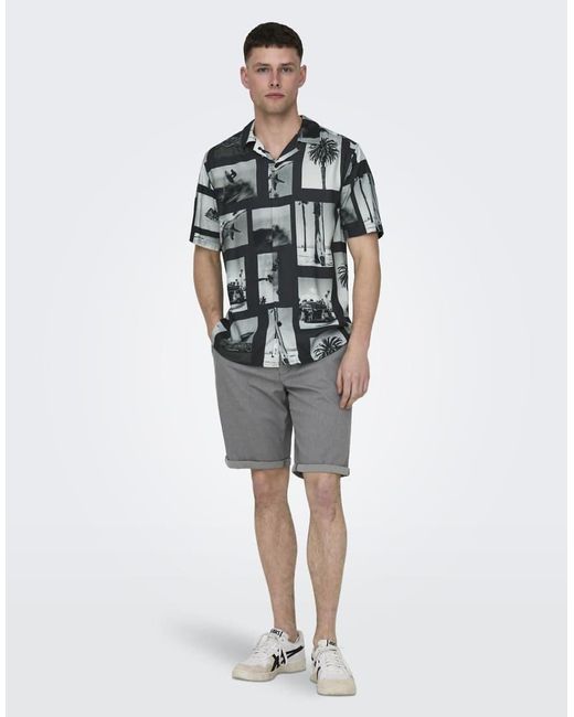 Only & Sons Overhemd in het Gray voor heren
