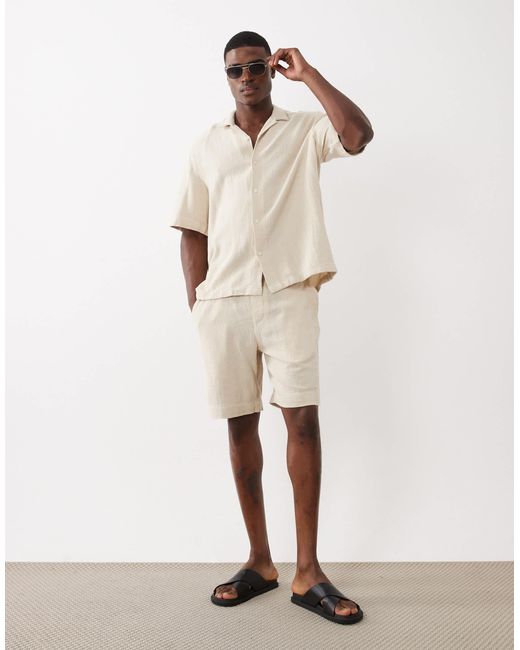 Chemise d'ensemble texturée - beige SELECTED pour homme en coloris Natural