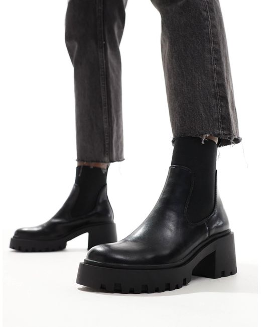 Asos Design Wide Fit Black – rowan – robuste chelsea-stiefel