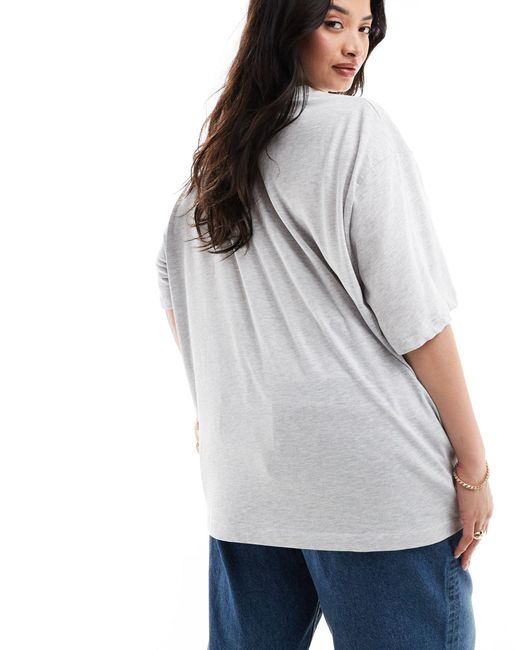 ASOS White Asos Design Curve Oversized T-shirt With The Bronx Graphic