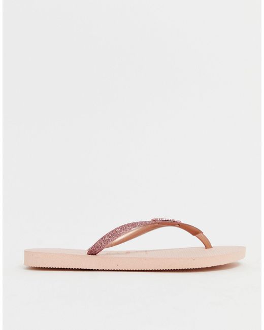 havaianas slim glitter flip flop