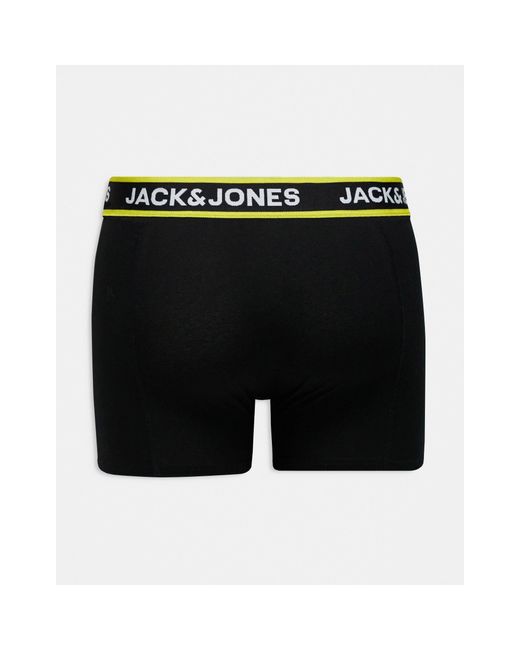 Jack & Jones Green 3 Pack Trunks With Floral Print for men
