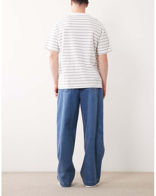 ASOS Blue Wide Leg Jeans for men